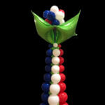 Red, White and blue balloon column