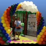 Over the rainbow balloon arch