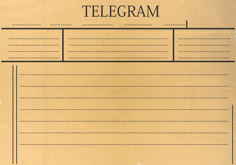 old telegram card